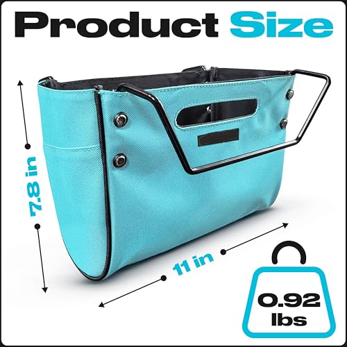 Tool Storage Telescoping Ladder Bag, Convenient Folding Tool Pouch, Portable Cloth Bag, Handy Multifunctional Bag For Repair Work, Foldable Utility Tool Organizers Bag, Light Blue