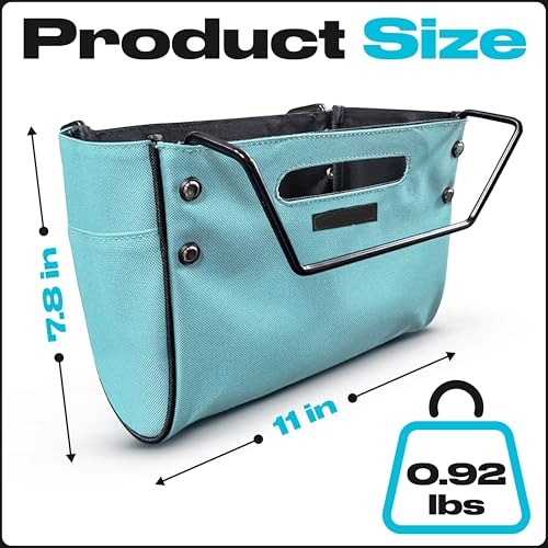Tool Storage Telescoping Ladder Bag, Convenient Folding Tool Pouch, Portable Cloth Bag, Handy Multifunctional Bag For Repair Work, Foldable Utility Tool Organizers Bag, Azure
