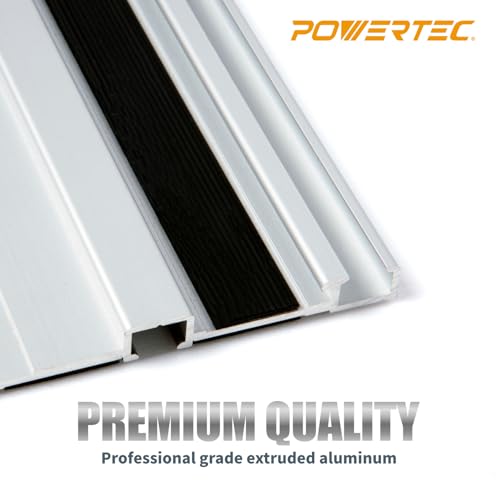 POWERTEC 110" Track Saw Guide Rail Connector Set w/Protective Bag for Milwaukee Track Saw | Includes 2x55" Aluminum Extruded Guide Rails and (2) Guide Rail Connectors for Woodworking Projects (71960)