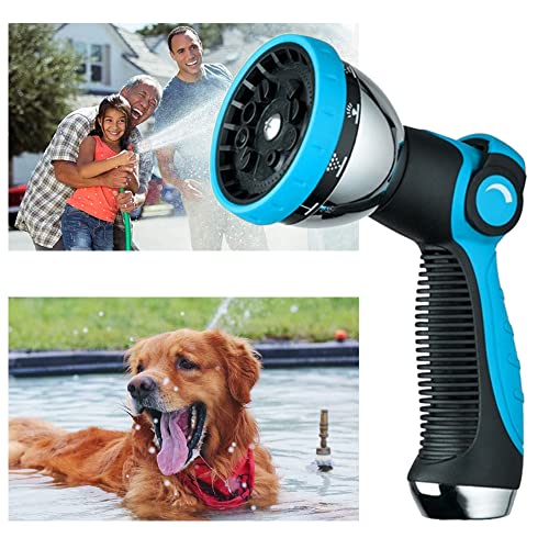 Metal Garden Hose Nozzle Set, 10 Patterns, Thumb Control