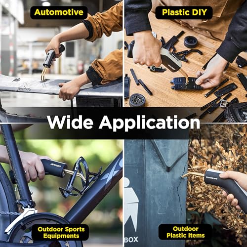 InoKraft Plastic Welding Kit, Ergonomic Design Plastic Welder with 500 Staples, Usb Charge Welding Kit with Portable Storage Bag for Bumper Repair, Plastic DIY Projects and other Plastic Repairs