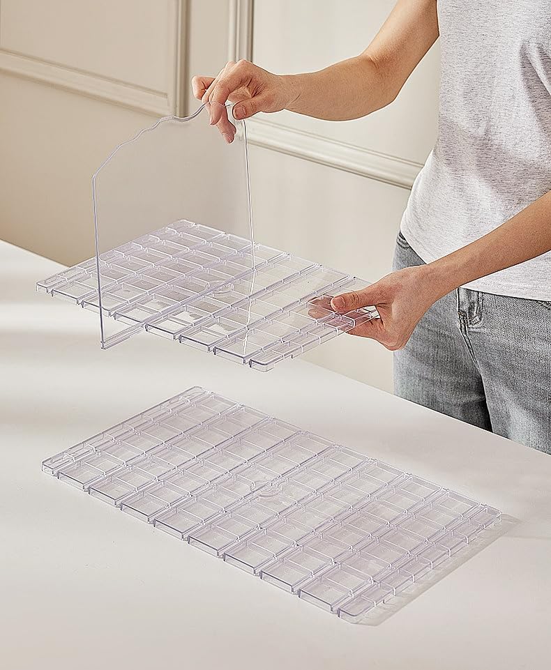 QinSuiKai Adjustable Closet Organizers and Storage, Clear Purse Organizer for Closet, 10 Shelf Dividers for Closet Organization, Handbag Purse Storage Organizer in Bedroom, Office