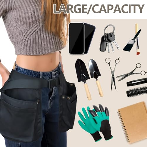 Maibiansm Waist Belt Apron Bag,Tool Belt for Women,Apron with Adjustable Waistband,Serving Apron with Adjustable Belt for Dog Trainer Apron,Waiter Apron,Garden Tool Belt,HairStylist Apron