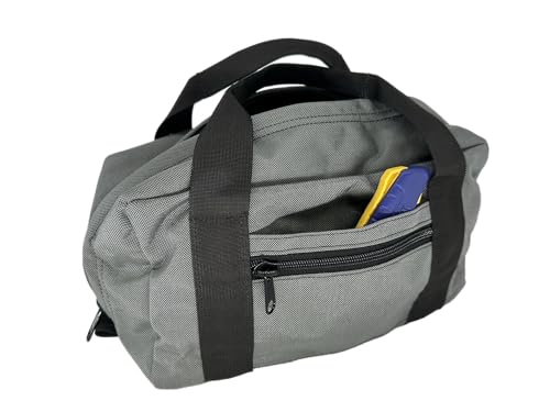 Atlas 46 Gear Carry Bag, Compact for Tools, Cotton/Nylon Weave, Full Body Handles, Dual YKK Zippers, Pull Tabs - Berry Compliant - Made in the USA