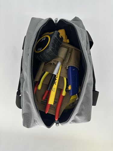 Atlas 46 Gear Carry Bag, Compact for Tools, Cotton/Nylon Weave, Full Body Handles, Dual YKK Zippers, Pull Tabs - Berry Compliant - Made in the USA