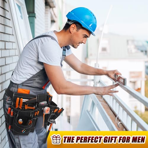 36 Pocket Tool Belts with Magnetic and Quick Release Buckle,Heavy Duty Detachable & Adjustable Utility Belt,Work Apron for Men and Women,for Electrician,Carpenter,Construction Tool Bag,Gifts