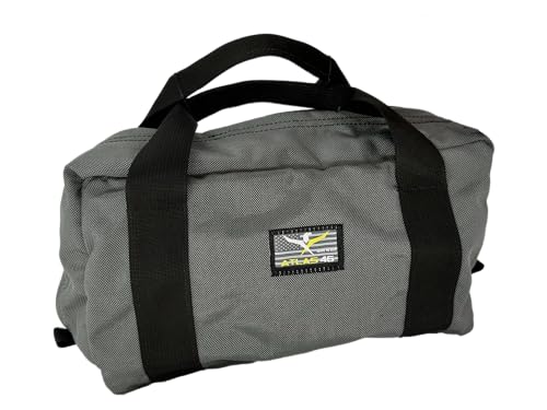 Atlas 46 Gear Carry Bag, Compact for Tools, Cotton/Nylon Weave, Full Body Handles, Dual YKK Zippers, Pull Tabs - Berry Compliant - Made in the USA