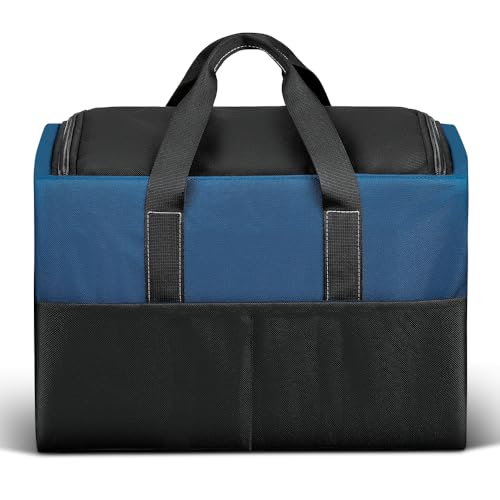 WINHUNT Small Tool Bag, Waterproof Tool Bag Organizer 1680D Tool Bags for Men Heavy Duty, with Multi-Pockets for Electricians, Blue