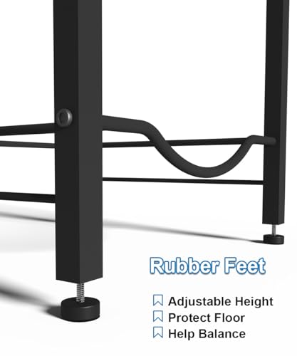 mocomax 5 Gallon Water Jug Rack, 4 Tier Detachable Water Bottle Holder With Storage Shelf, Heavy Duty Water Jug Dispenser Stand Organizer for Kitchen, Office, Home, Black