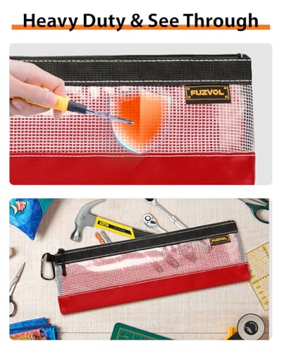 FUZVOL 3 Pack Tool Pouch Small Tool Bags 14" Zipper Pouch Multipurpose Tools Storage Organizer