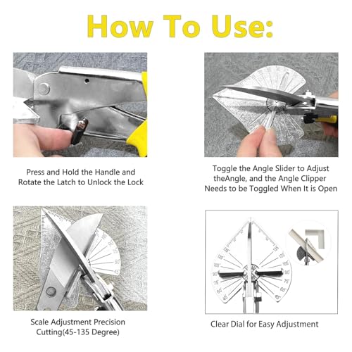 Adjustable Miter Shears for Trimming Moulding and Trim