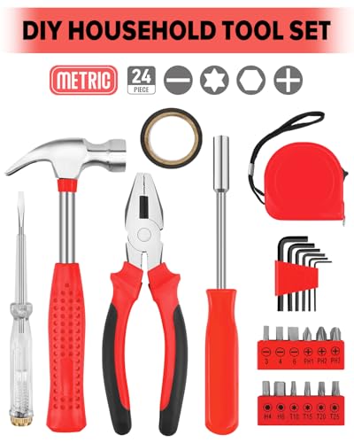 24-Piece DIY Tool Kit for Home and Office