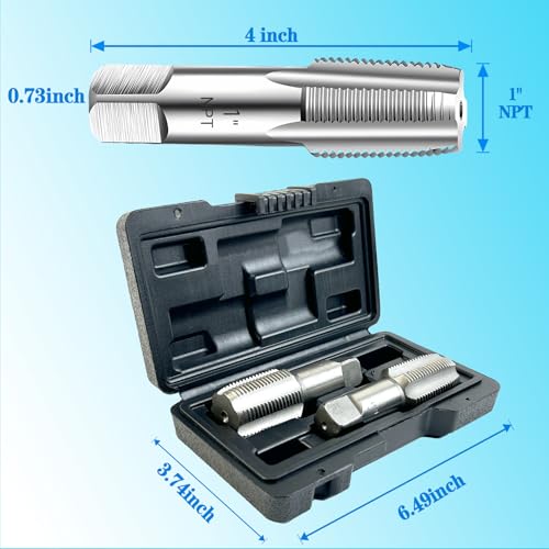 1" NPT Pipe Tap Set - Carbon Steel Tools