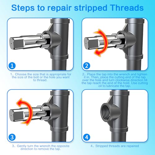 1" NPT Pipe Tap Set - Carbon Steel Tools