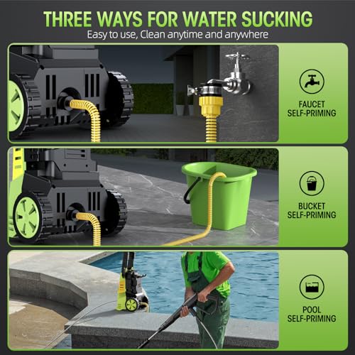 Portable Electric Pressure Washer - Upgraded Foam Cannon, Accessories