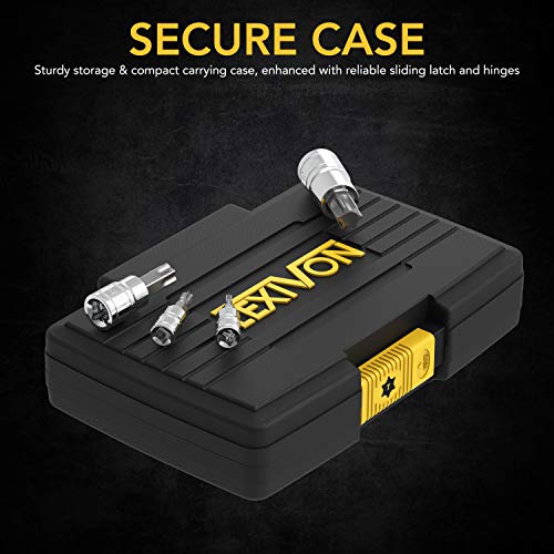 LEXIVON 13-Piece Torx Bit Socket Set with Storage Case