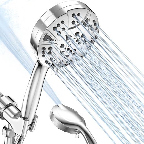 10-mode High Pressure Handheld Shower Head with Stainless Steel Hose