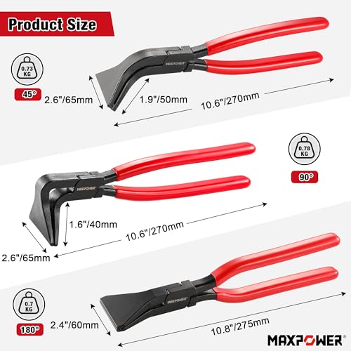 MAXPOWER 3-Piece Sheet Metal Bending Pliers Set