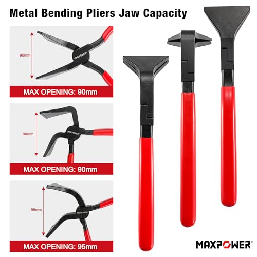 MAXPOWER 3-Piece Sheet Metal Bending Pliers Set