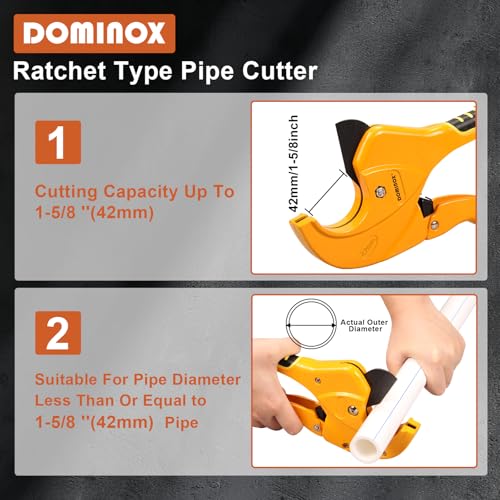 Dominox PVC Pipe Cutter - One-Handed Rapid Tool