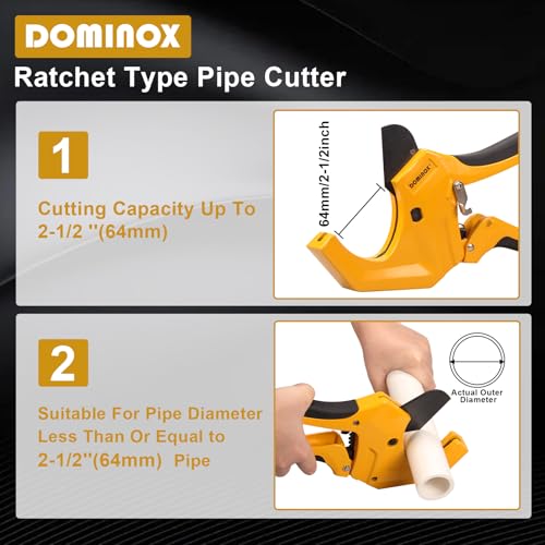 Dominox PVC Pipe Cutter - One-Hand Rapid Tool