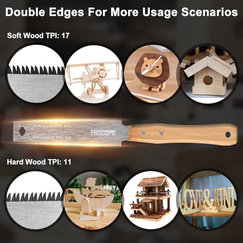 Frocopo 6-Inch Japanese Pull Saw with Non-Slip Handle