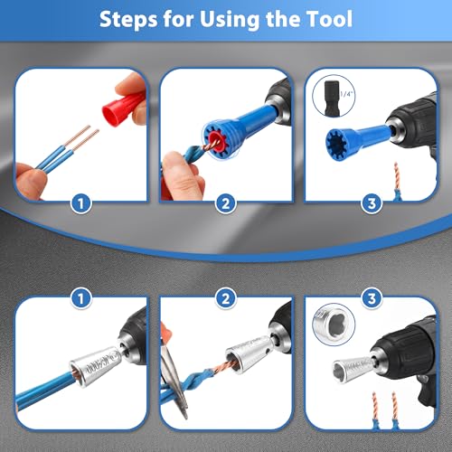 3 Pack Wire Twister Tool for Drill