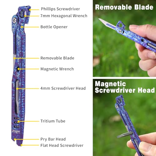 Titanium EDC Pry Bar Pocket Multitool Mini