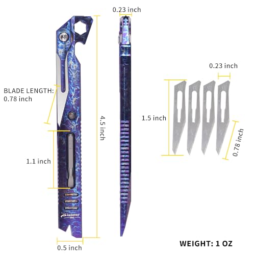 Titanium EDC Pry Bar Pocket Multitool Mini