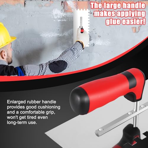 Stainless Steel Squared-Notch Concrete Trowel