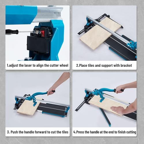 JustSmart 48" Manual Tile Cutter with Tungsten Wheel
