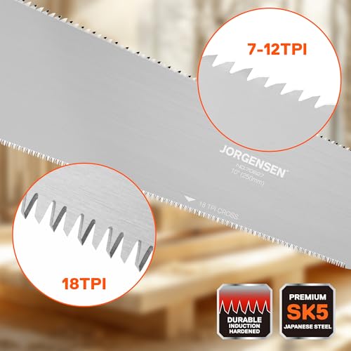 JORGENSEN 10" Japanese Double Edge Pull Saw