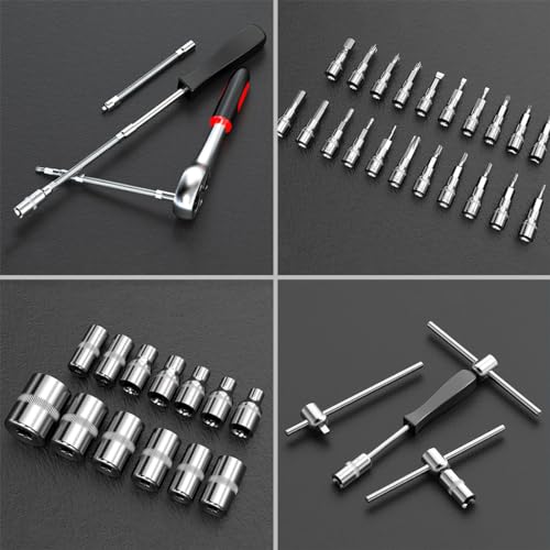 46-Piece Socket and Ratchet Wrench Set