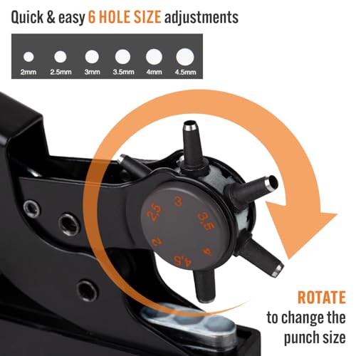 Desktop Leather Belt Hole Punch Tool - Heavy Duty
