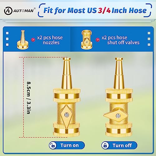 AUTOMAN Brass High Pressure Jet Hose Nozzle 4-Pack