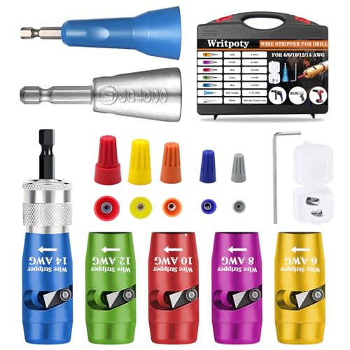Wire Stripper and Twister Tool Set for Drills