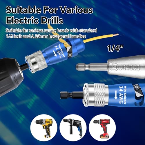 Wire Stripper and Twister Tool Set for Drills