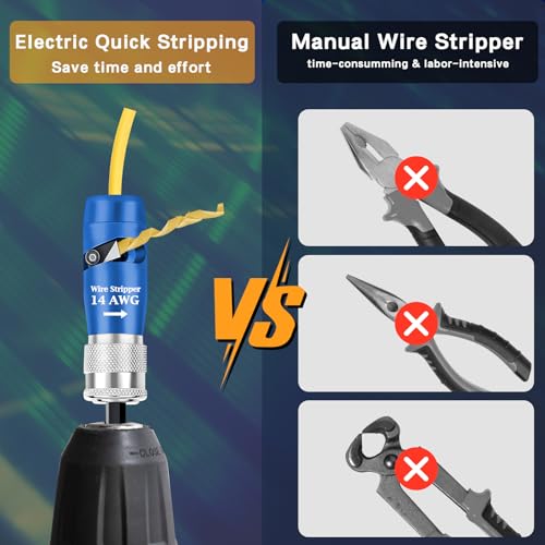Wire Stripper and Twister Tool Set for Drills