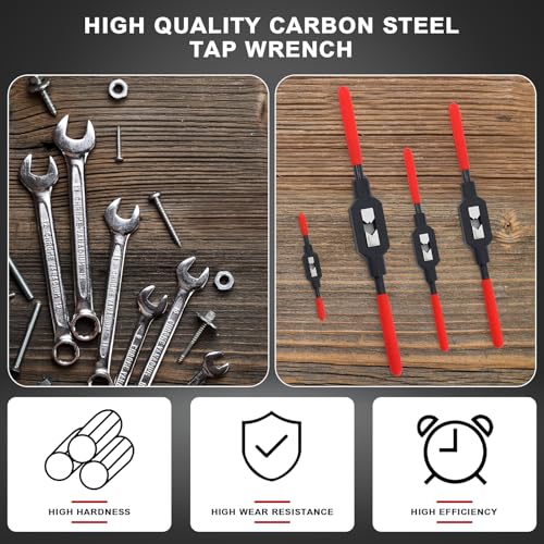 WILLBOND Adjustable Tap Wrench Handle Tool Set