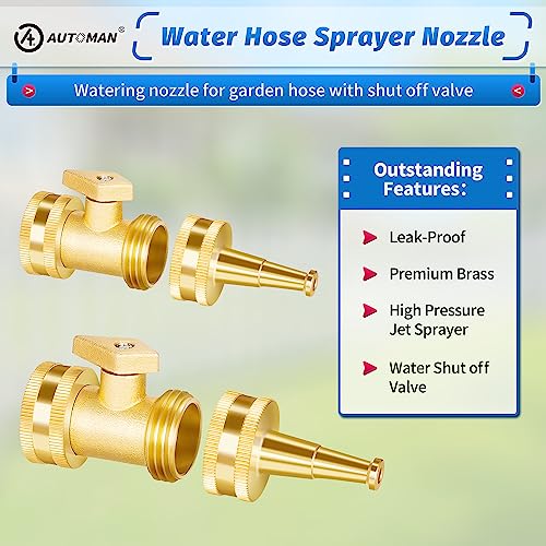 AUTOMAN Brass High Pressure Jet Hose Nozzle 4-Pack