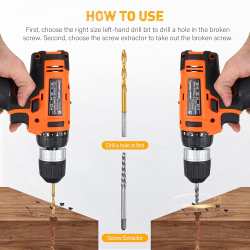 ROGAPER Screw Extractor and Left Hand Drill Set