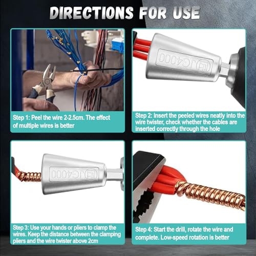 Axlksia 2-Pack Drill Wire Twister Tool