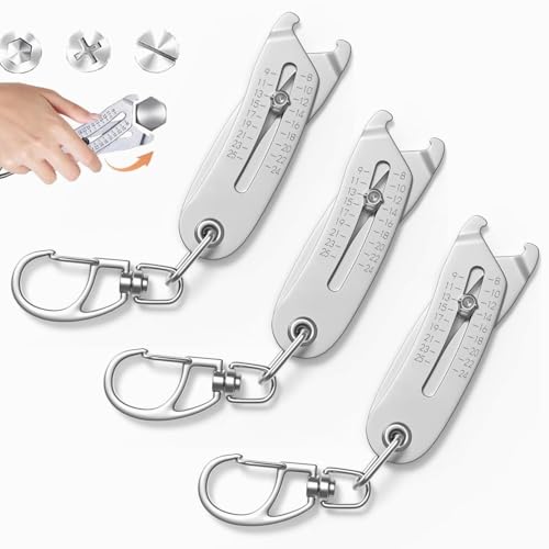 Bolt and Nut Size Finder Keychain Tool (3PCS)
