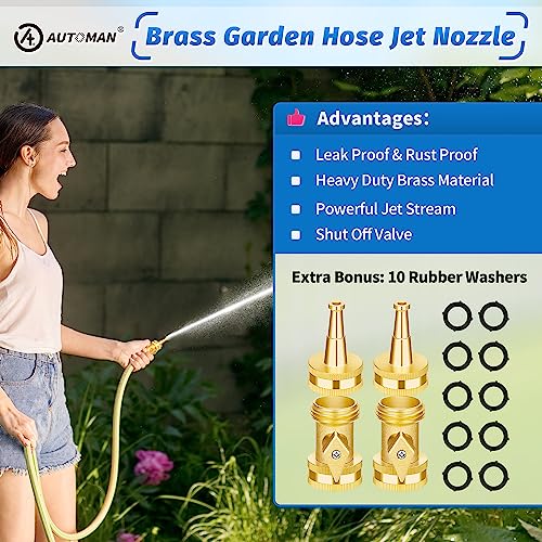 AUTOMAN Brass High Pressure Jet Hose Nozzle 4-Pack