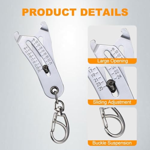 Precise Bolt Size Finder Keychain Tool Set