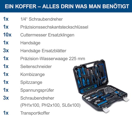 Scheppach 97-Piece Tool Set in Portable Case