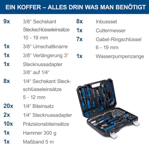 Scheppach 97-Piece Tool Set in Portable Case