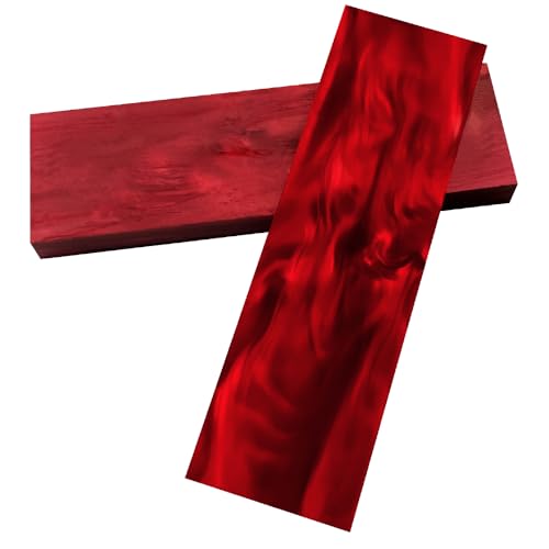 Red Pearl Acrylic Knife Handle Scales - 2 Pcs