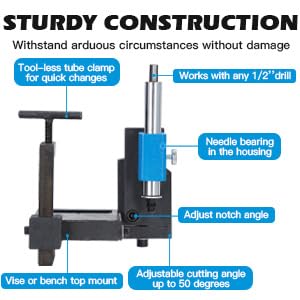 Heavy Duty Pipe Notcher Tool for Angled Cuts