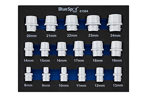 Blue Spot Tools 17-Piece Metric Shallow Socket Set